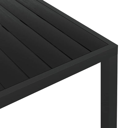 Mesa de jardim em alumínio e WPC 185x90x74 cm preto