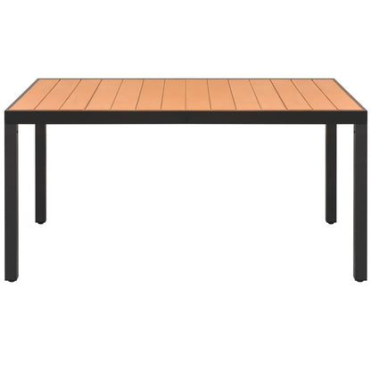Mesa de jardim em alumínio e WPC 150x90x74 cm castanho