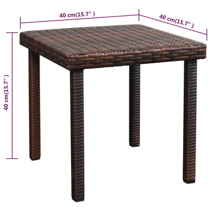 Espreguiçadeira com almofadão e mesa vime PE castanho