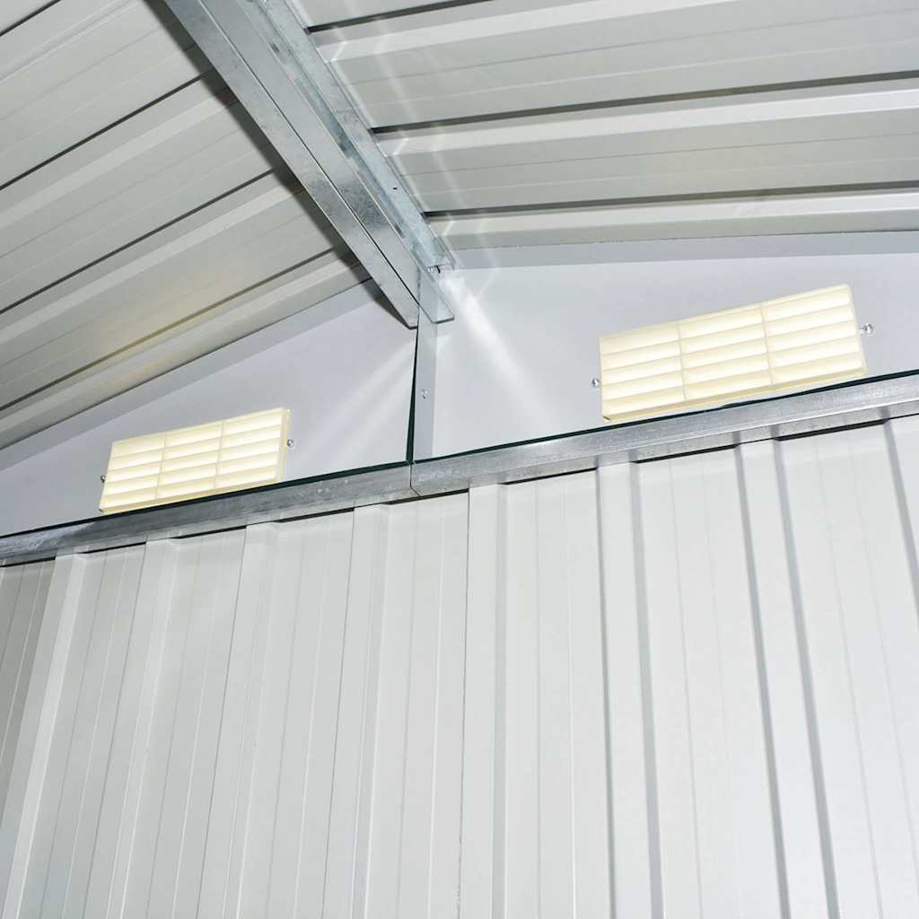 Abrigo de jardim metal verde 204x132x186 cm