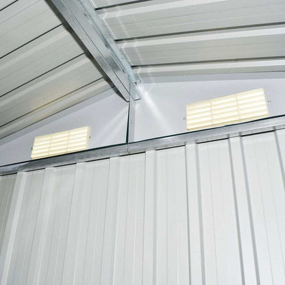 Abrigo de jardim metal verde 204x132x186 cm