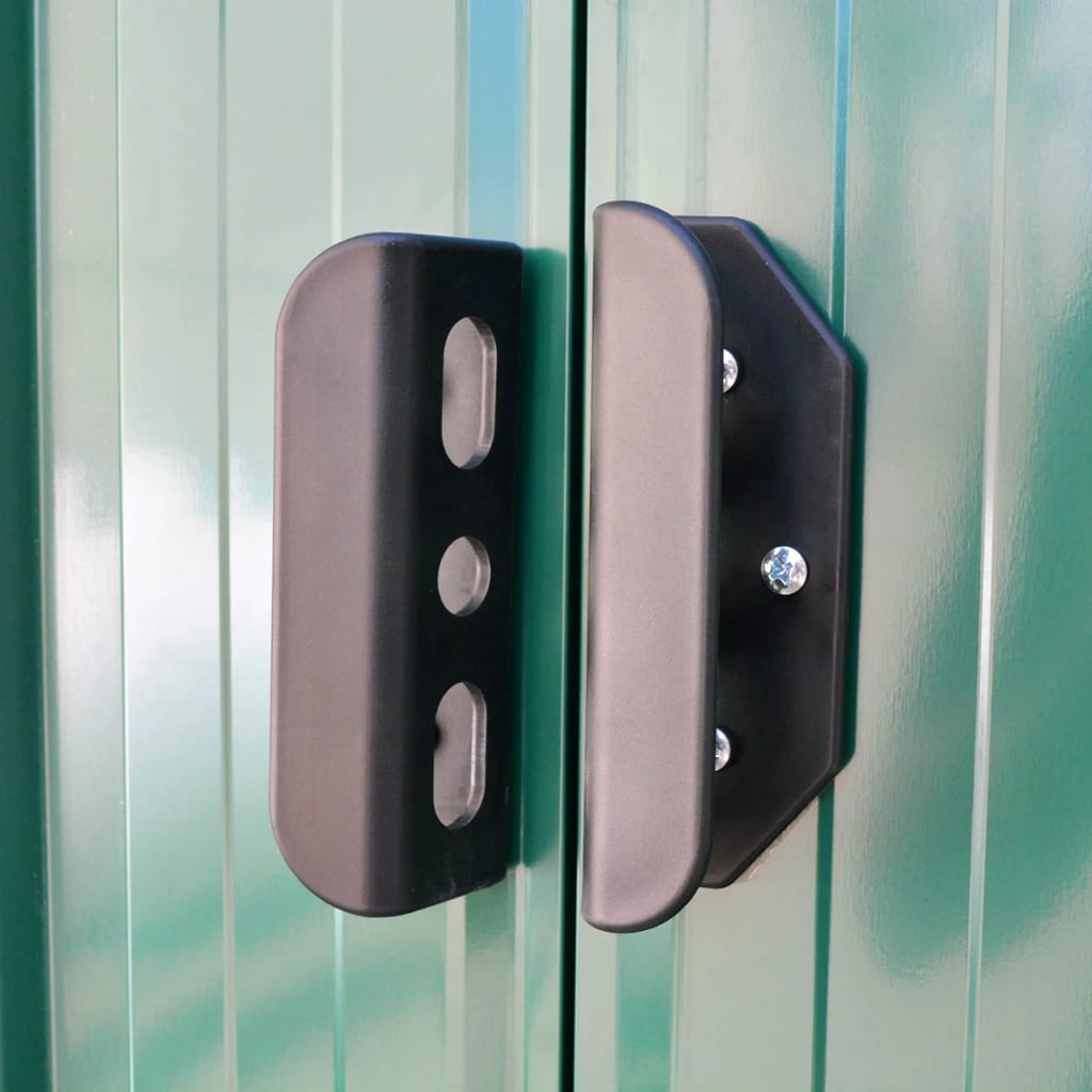 Abrigo de jardim metal verde 257x205x178 cm