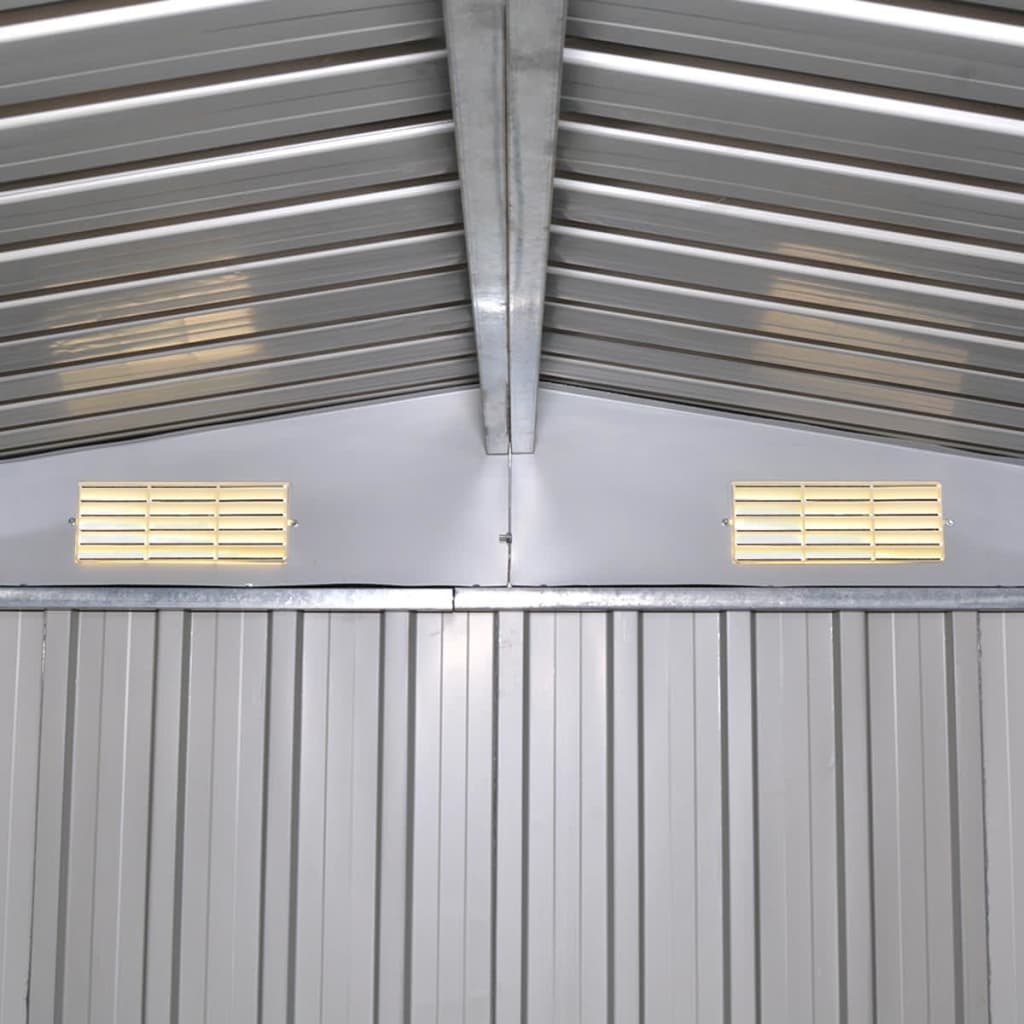 Abrigo de jardim metal verde 257x205x178 cm