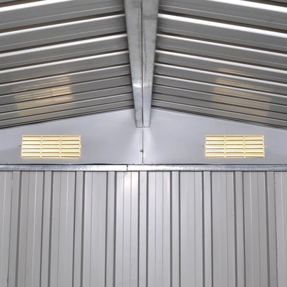 Abrigo de jardim metal verde 257x205x178 cm