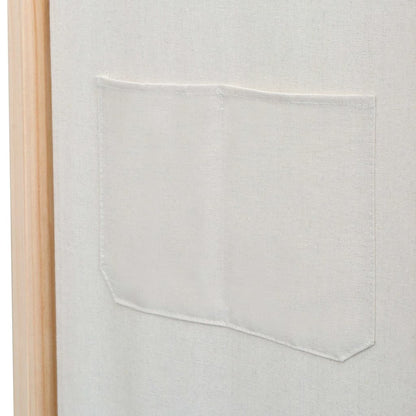 Divisória de quarto com 3 painéis 120x170x4 cm tecido creme