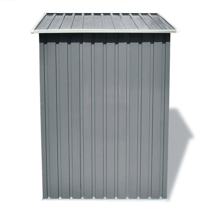 Abrigo de jardim metal cinzento 204x132x186 cm