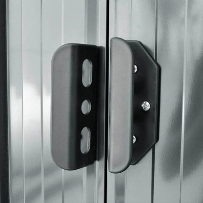 Abrigo de jardim metal cinzento 204x132x186 cm