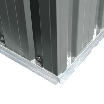 Abrigo de jardim metal cinzento 204x132x186 cm