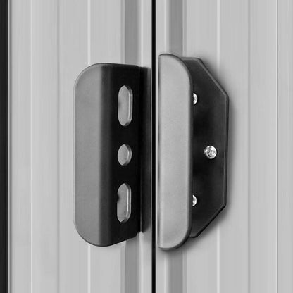 Abrigo de jardim metal cinzento 204x132x186 cm