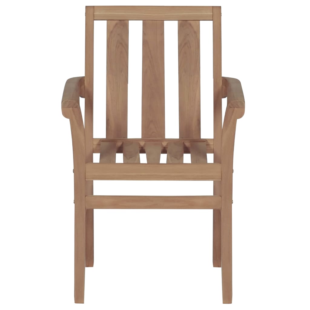 Cadeiras de jardim empilháveis 2 pcs madeira teca maciça