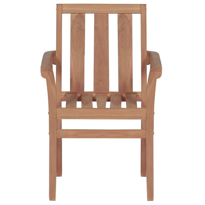 Cadeiras de jardim empilháveis 2 pcs madeira teca maciça