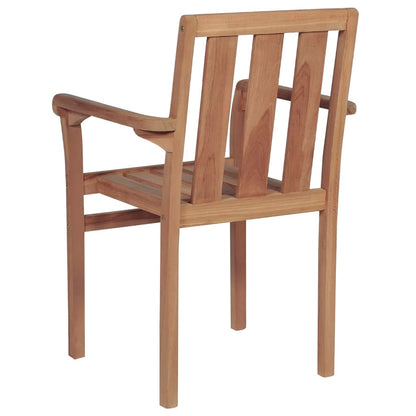 Cadeiras de jardim empilháveis 2 pcs madeira teca maciça
