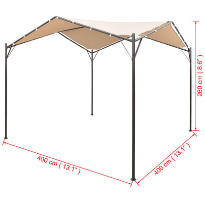 Gazebo tenda com toldo 4x4 m aço bege