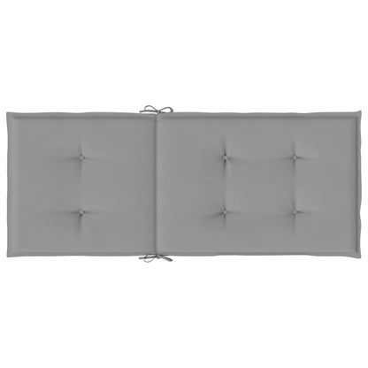 Almofadões para cadeiras altas de jardim 2 pcs tecido cinzento