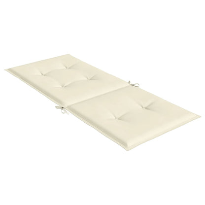 Almofadões para cadeiras altas de jardim 2 pcs tecido creme
