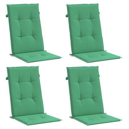 Almofadões para cadeiras altas de jardim 4 pcs tecido verde