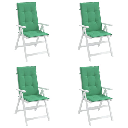 Almofadões para cadeiras altas de jardim 4 pcs tecido verde