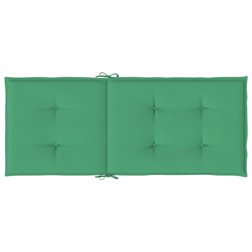 Almofadões para cadeiras altas de jardim 4 pcs tecido verde
