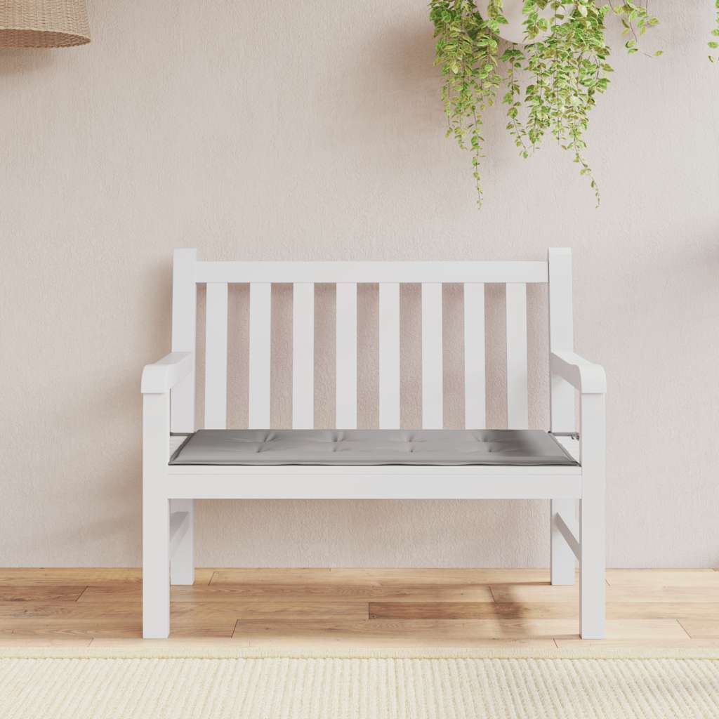 Almofadão p/ banco de jardim 100x50x4cm tecido oxford cinza