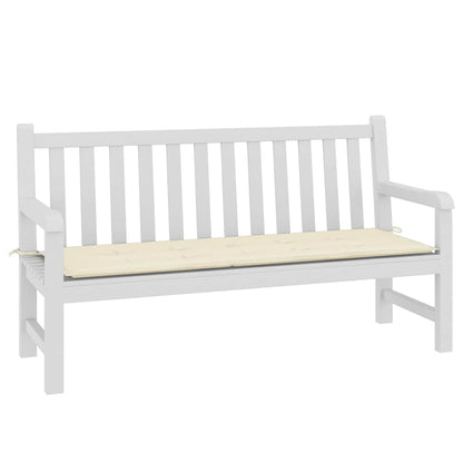 Almofadão p/ banco de jardim 150x50x4 cm tecido oxford creme