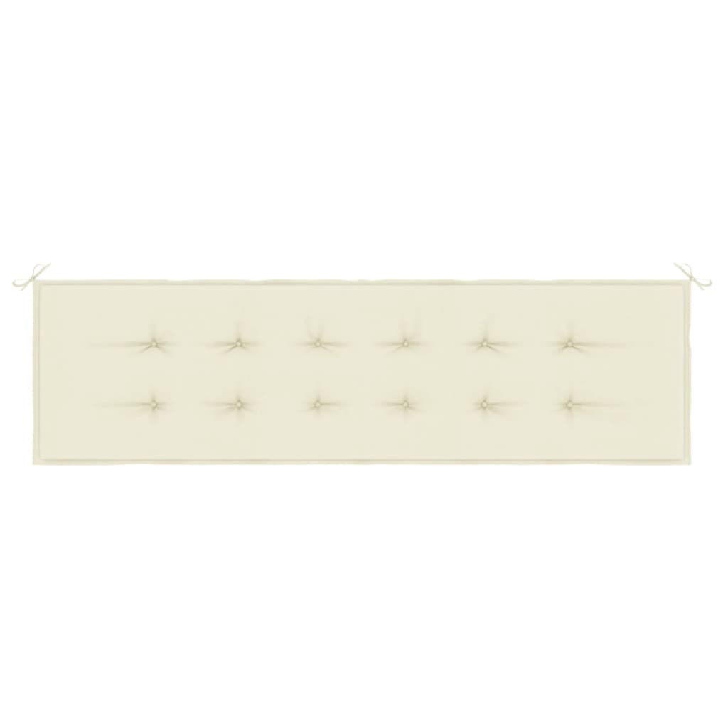Almofadão p/ banco de jardim 180x50x3 cm tecido oxford creme