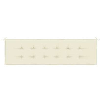 Almofadão p/ banco de jardim 180x50x3 cm tecido oxford creme