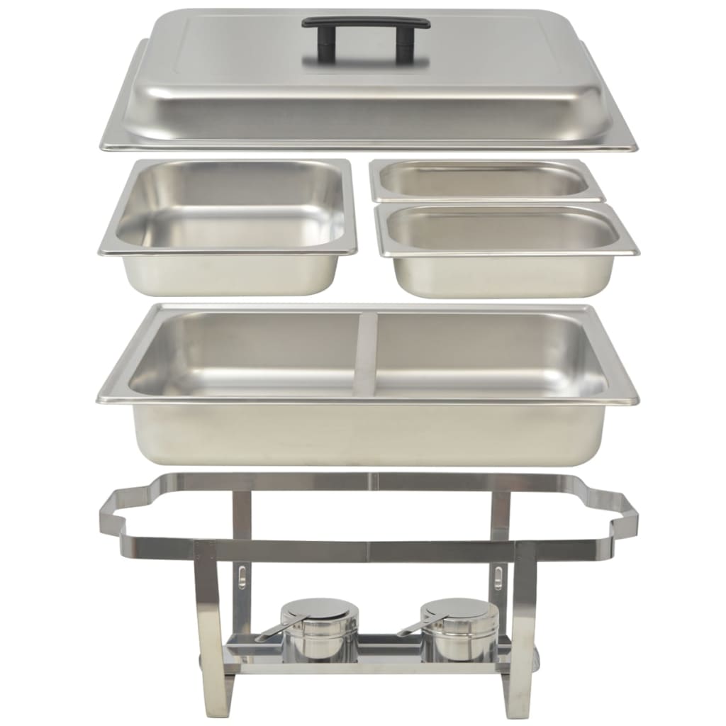Conjunto de rechauds 4 pcs aço inoxidável