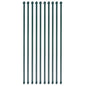 Postes de jardim 10 pcs 1 m metal verde