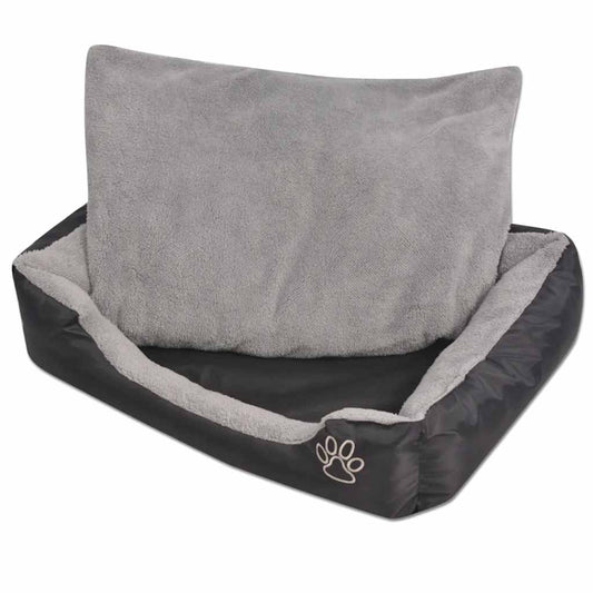 Cama para cães com almofada acolchoada tamanho L preto