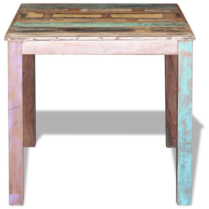 Mesa de jantar 80x82x76 cm madeira reciclada maciça