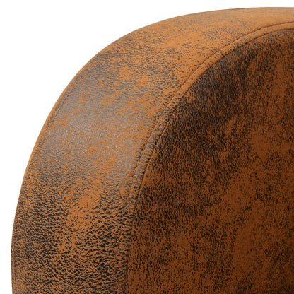 Poltrona em camurça artificial castanho