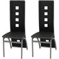 Cadeiras de jantar 2 pcs couro artificial preto