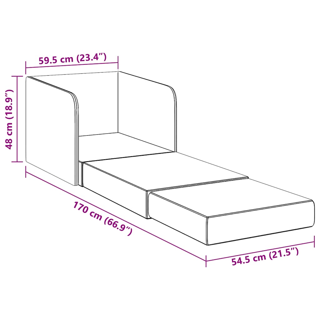 Poltrona convertível tecido cinzento-escuro