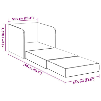 Poltrona convertível tecido cinzento-escuro