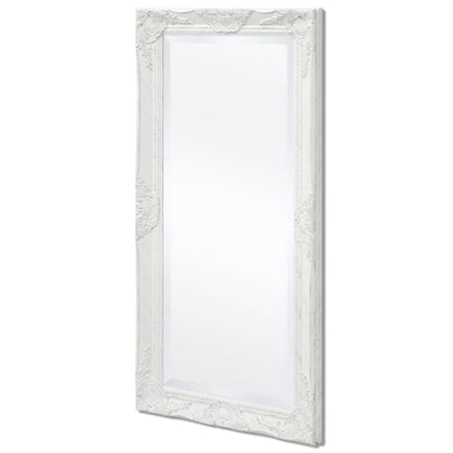 Espelho de parede, estilo barroco, 100x50 cm, branco