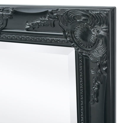 Espelho de parede, estilo barroco, 100x50 cm, preto