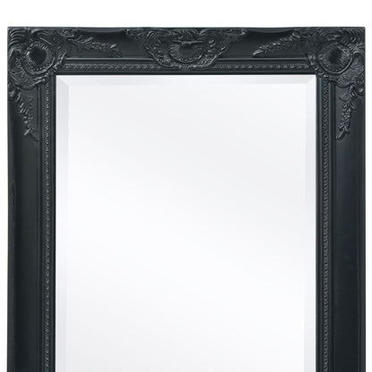 Espelho de parede, estilo barroco, 100x50 cm, preto