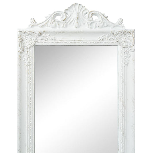 Espelho de pé estilo barroco 160x40 cm branco
