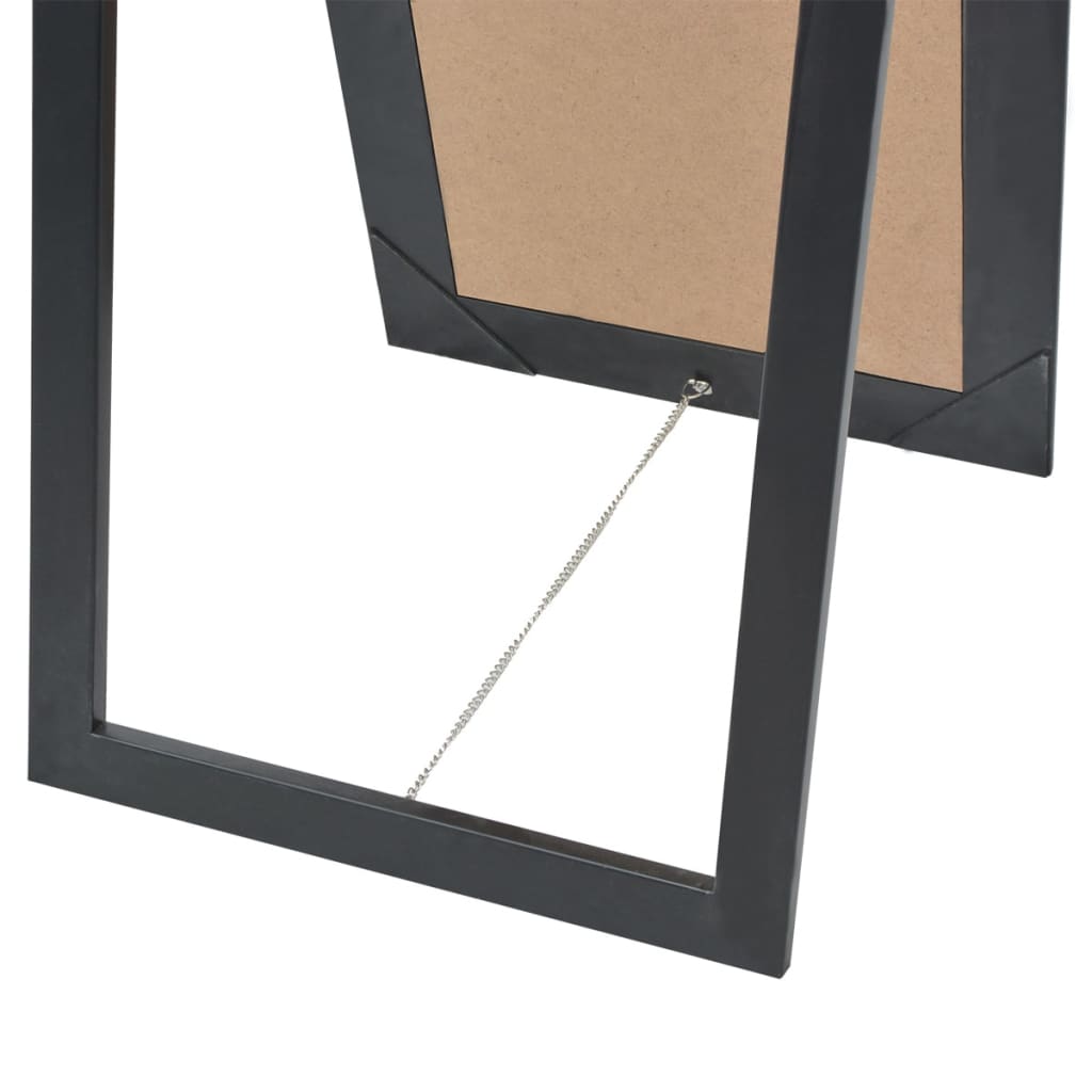 Espelho de pé em estilo barroco, 160x40 cm, preto