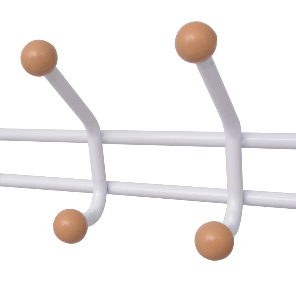 Suporte para roupas com sapateira 68x32x182,5 cm branco