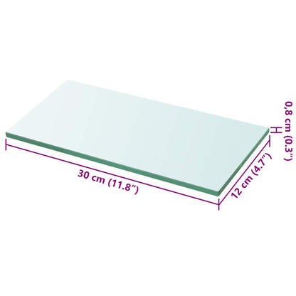 Prateleira de vidro 30x12 cm transparente