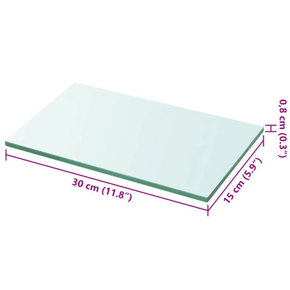 Prateleira de vidro 30x15 cm transparente