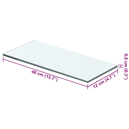 Prateleira de vidro 40x12 cm transparente