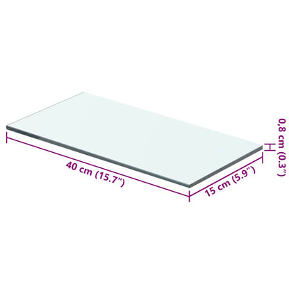 Prateleira de vidro 40x15 cm transparente