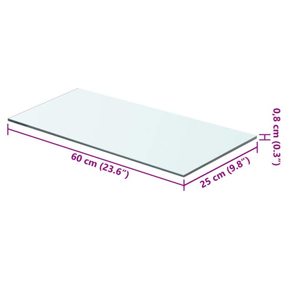 Prateleira de vidro 60x25 cm transparente