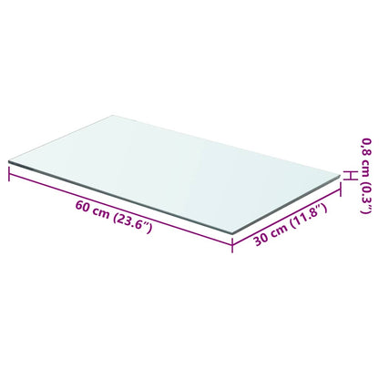 Prateleira de vidro 60x30 cm transparente