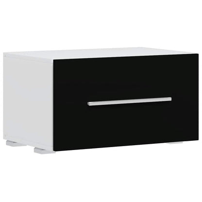 Armários de parede para TV com luz LED preto, 5 pcs