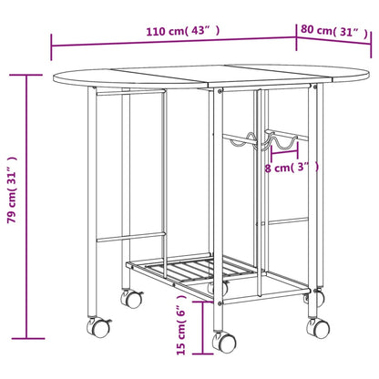 Conjunto de jantar dobrável 5 pcs MDF