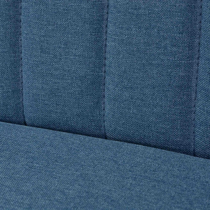 Sofá de tecido 117x55,5x77 cm azul