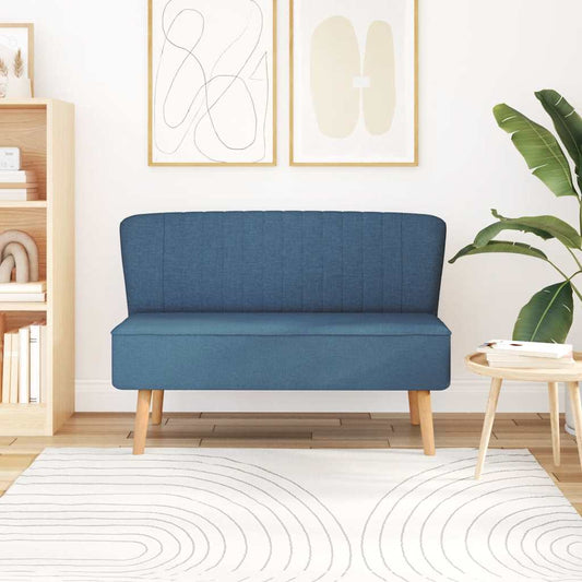 Sofá de tecido 117x55,5x77 cm azul